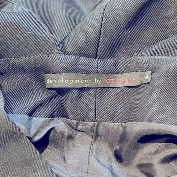 Drop Waist Ruffle Front Chunky Zip Mini Dress - Picture 5 of 5